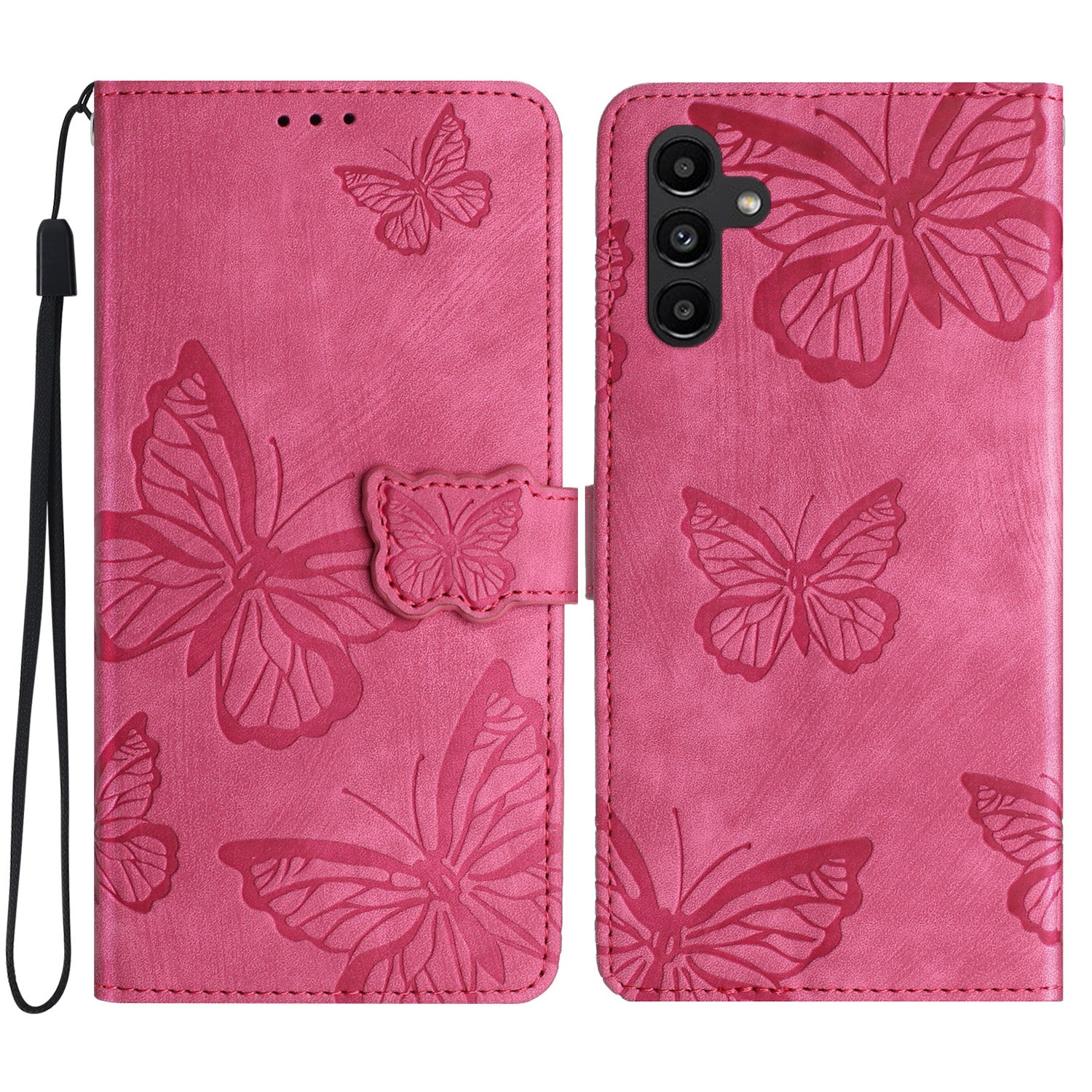 For Samsung Galaxy A24 4G A25 5G PU Leather Skin-touch Case Imprinted Butterflies Wallet Stand Phone Cover For Samsung Galaxy A24 4G A25 5G PU Leather Skin-touch Case Imprinted Butterflies Wallet Stand Phone Cover